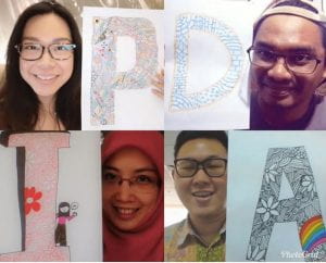 collage of individuals holding the letters PDIA