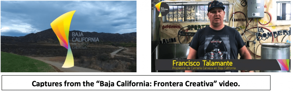Captures from the "Baja California: Frontera Creativa" video