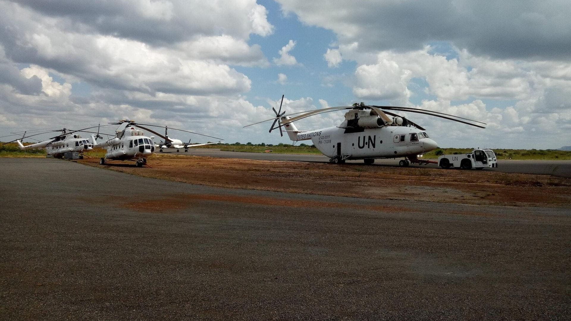Helicopters at an airport