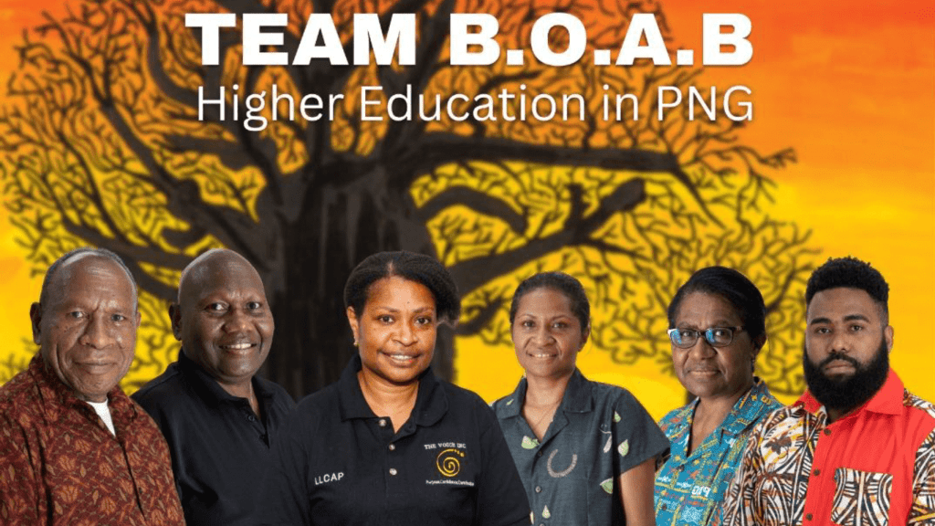 Team B.O.A.B: Higher Education in PNG - Team photo