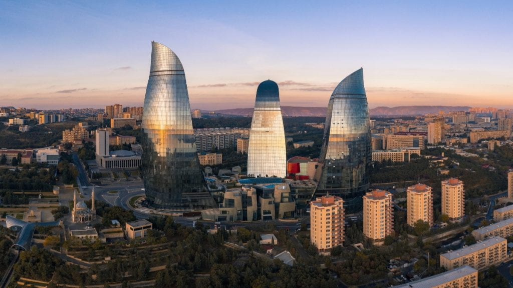 Aerial view of Baku, Azerbaijan