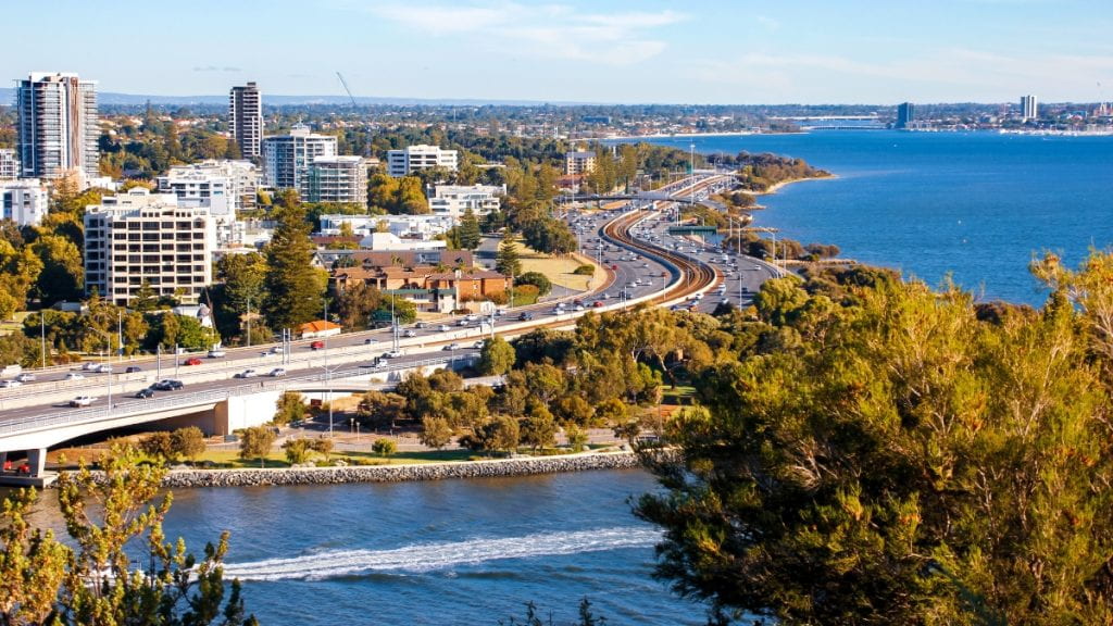 Coastal view of Perth, Australia