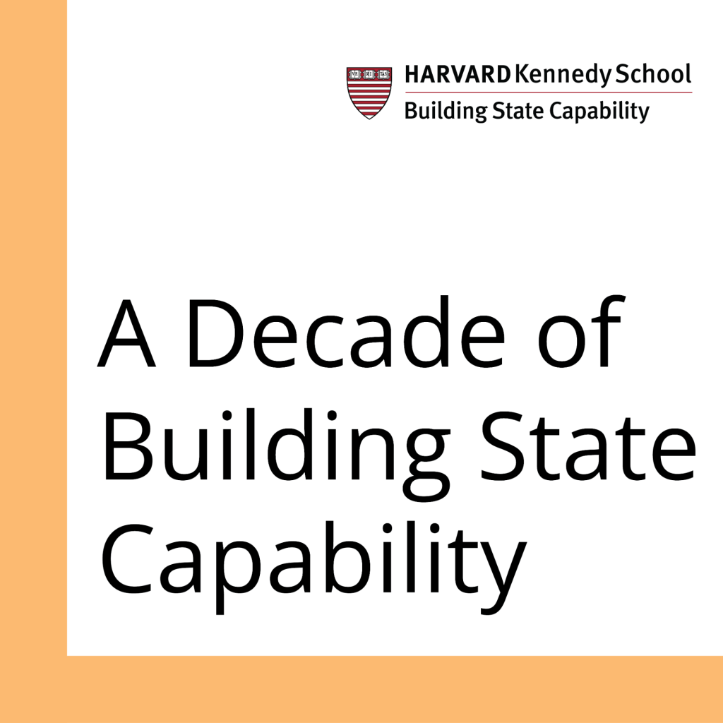 A Decade of Building State Capability cover photo