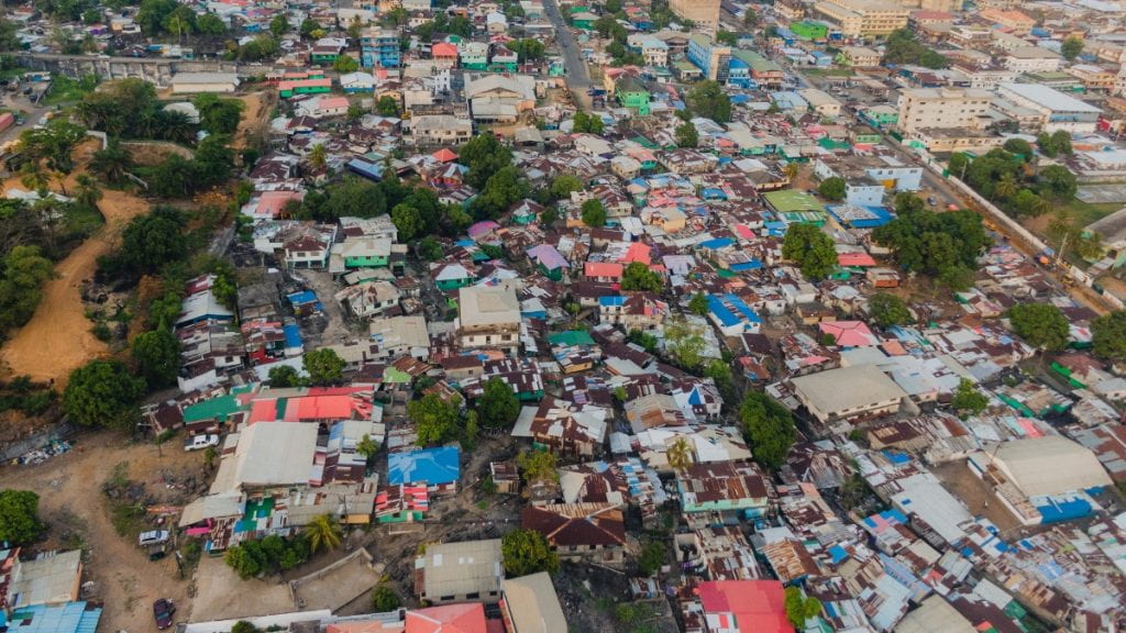 Aerial view of Monrovia, Liberia