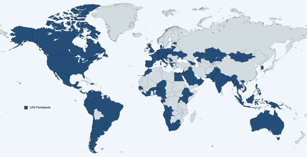 LEG Participant map