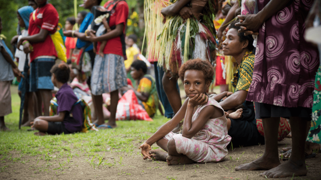 A child in Papua New Guinea