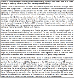 Screenshot of sample first iteration from working paper on Sri Lanka