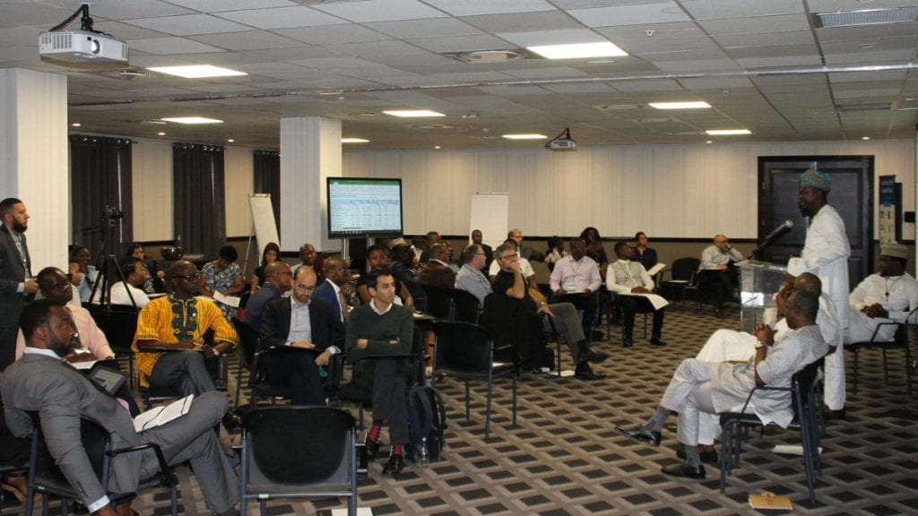 Nigeria CABRI team presenting to audience in conference room