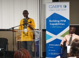 Alieu presenting