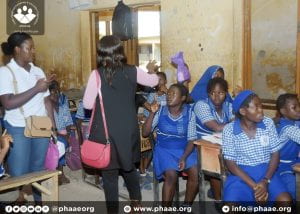 school girls in a classroom