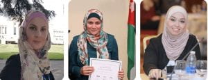 photographs of three women side by side in a collage