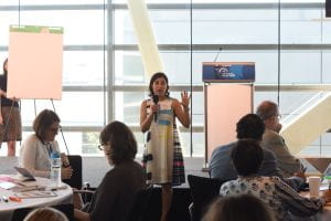 Salimah Samji presenting