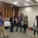 Participants laughing