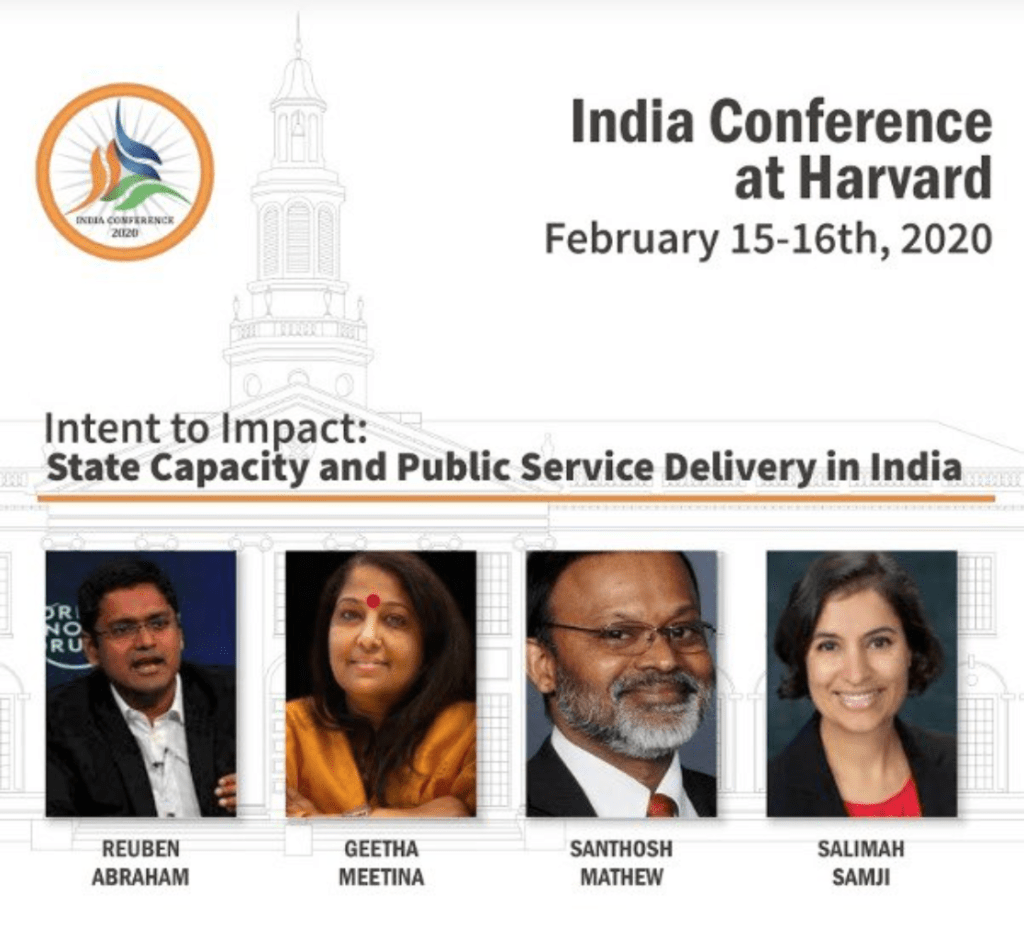 India Conference at Harvard poster with headshots of speakers
