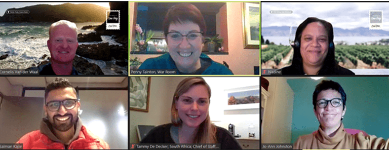 Zoom screenshot of LEG participants