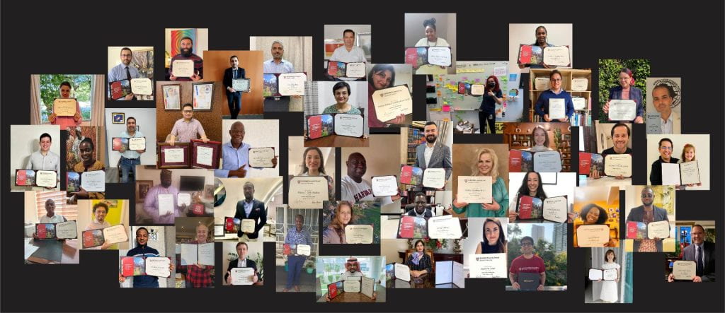 IPP 2020 cohort collage holding certificates