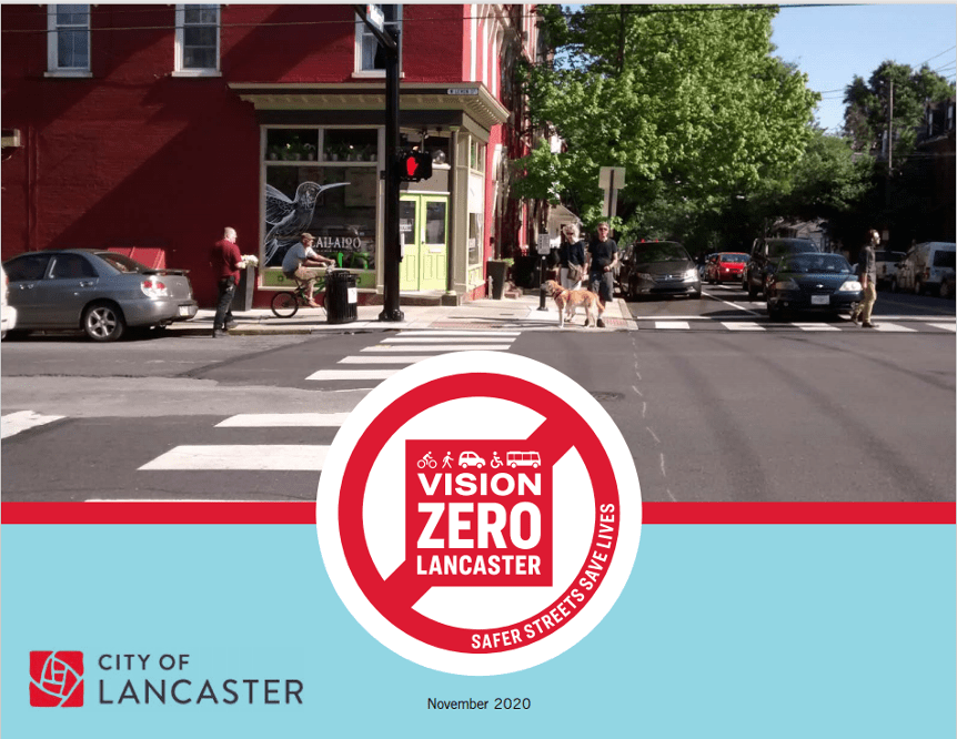City of Lancaster Vision Zero poster for safer streets