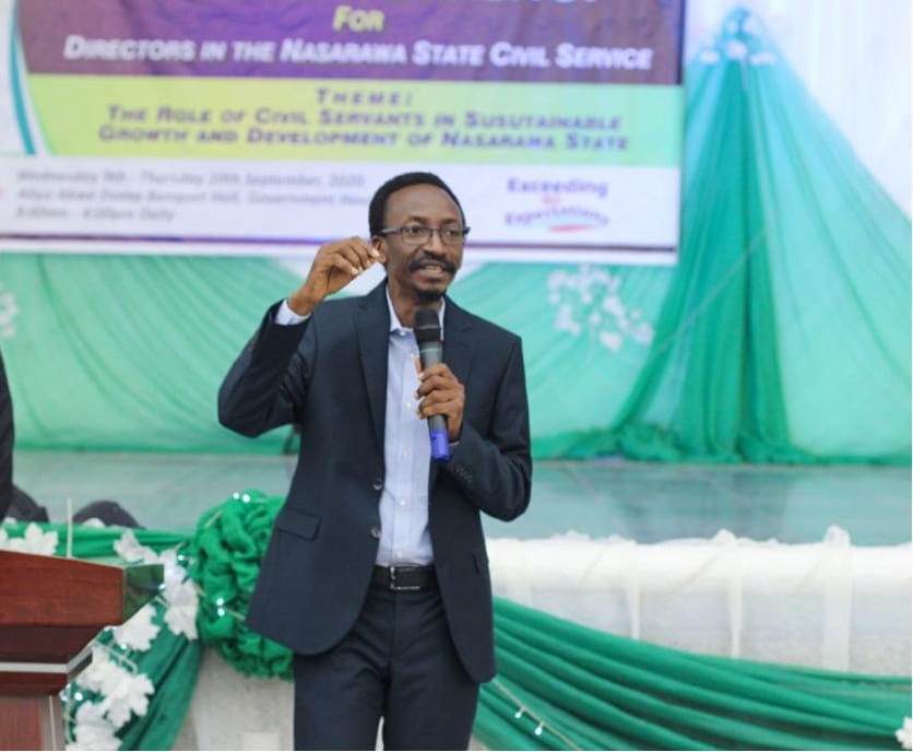 Murtala Abubakar presenting