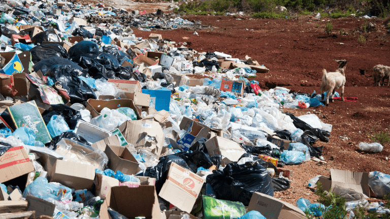 Garbage on the ground