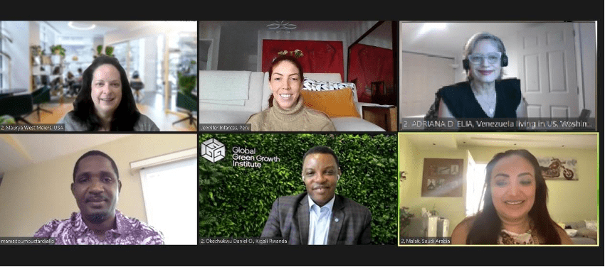 Screen capture of team on zoom
