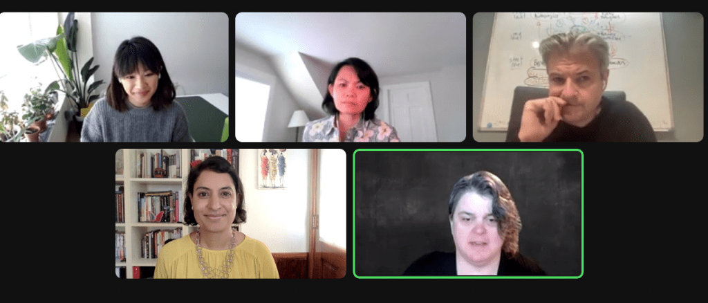 Zoom screenshot of panelists
