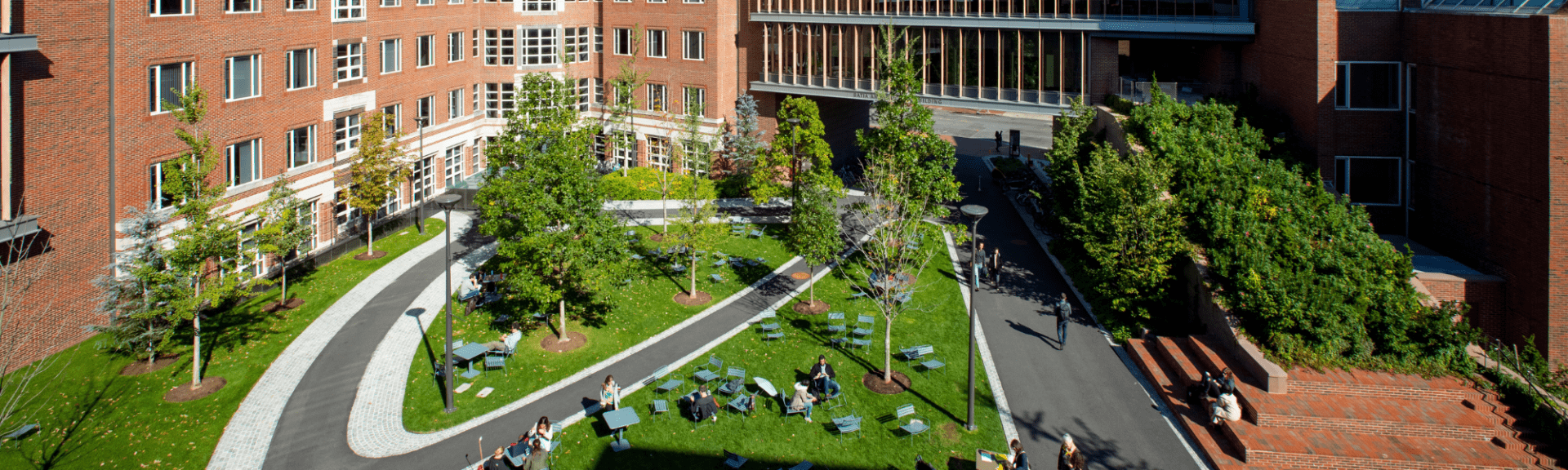 Aerial view of Harvard Kennedy School quad