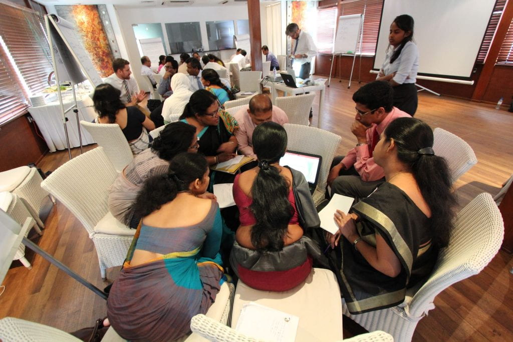 Sir Lankan group working together