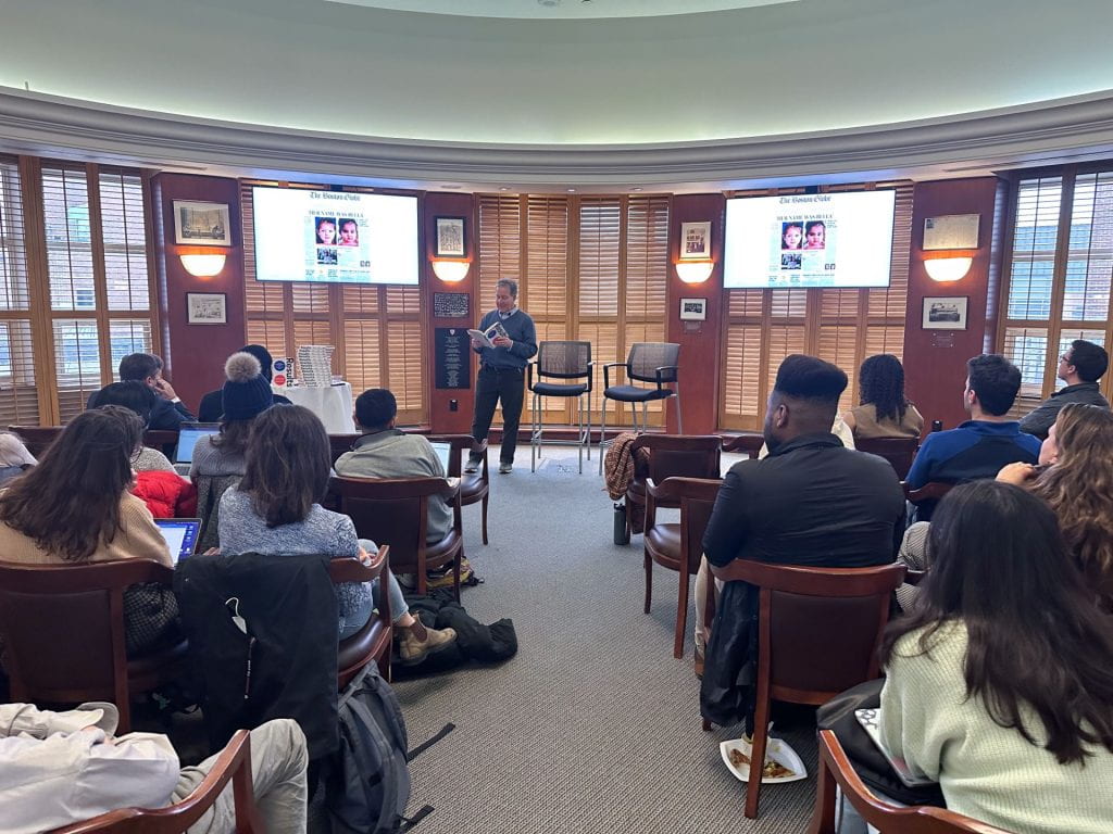 Steve Kadish presenting in front of HKS audience members