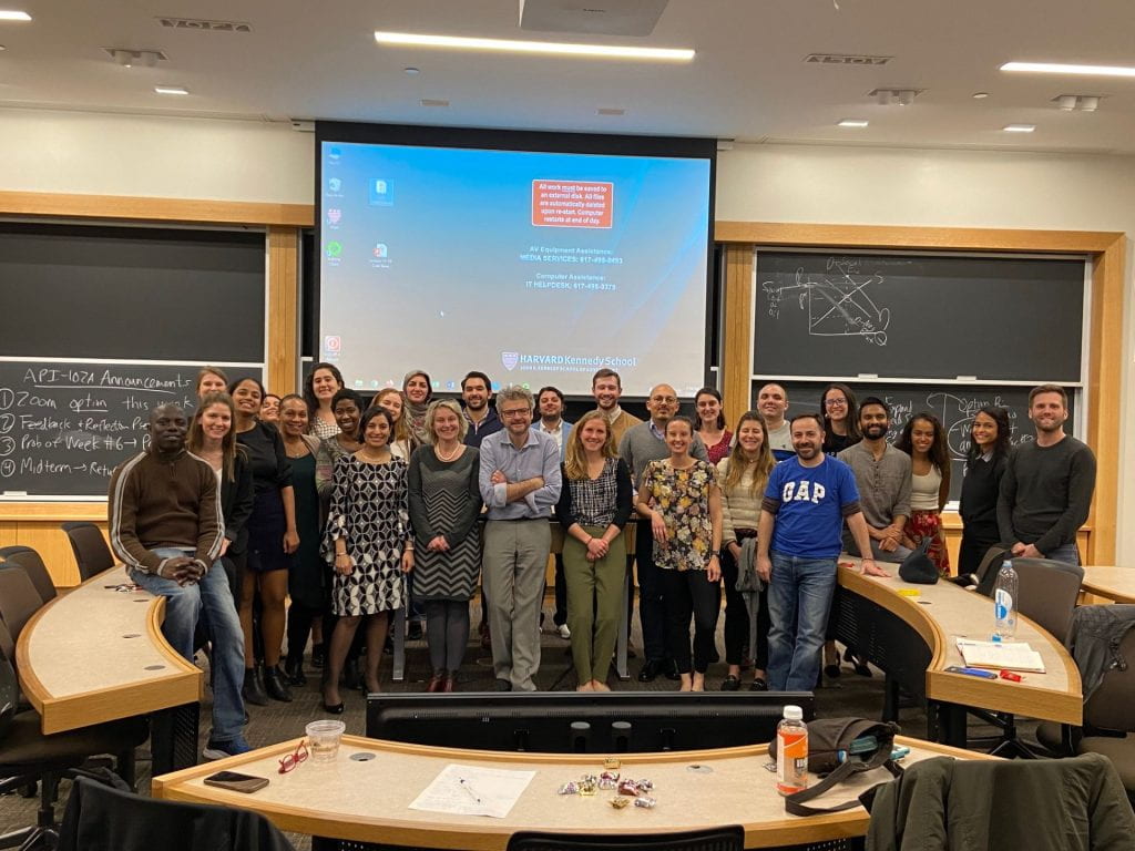 PDIA in Action students with teachers Matt Andrews and Salimah Samji and a couple authorizers