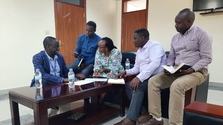 Rwandan team collaborating