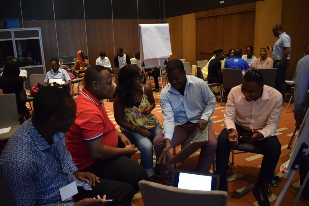 Ghana team working together