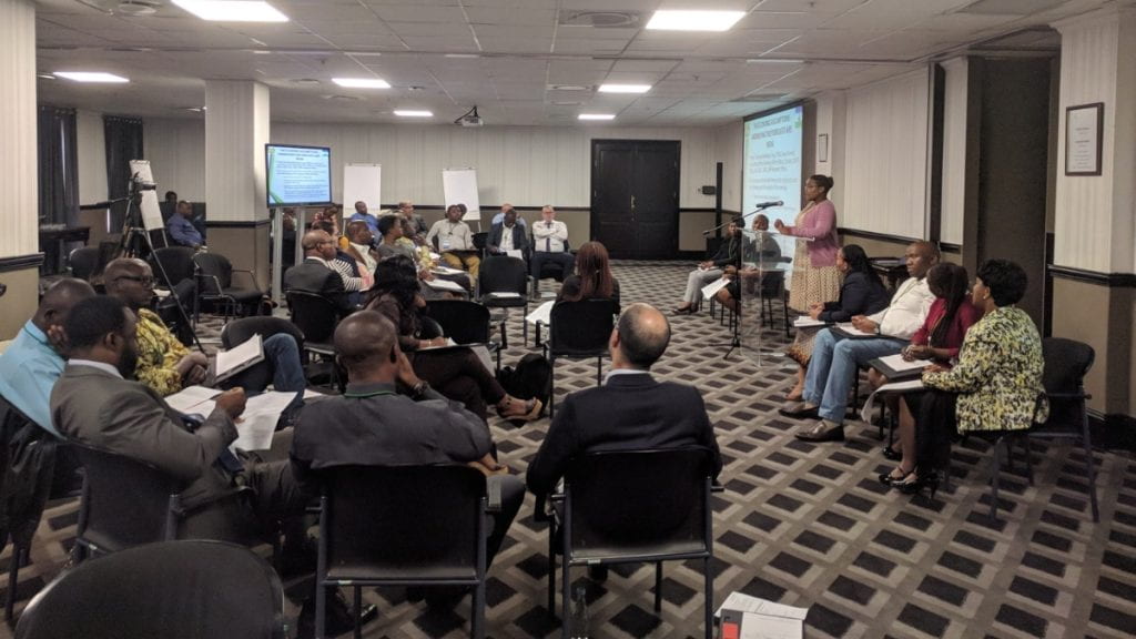 CABRI group presenting to audience in conference room
