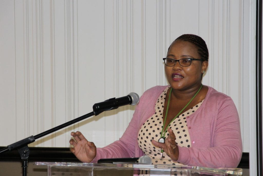 Lesotho team participant presenting