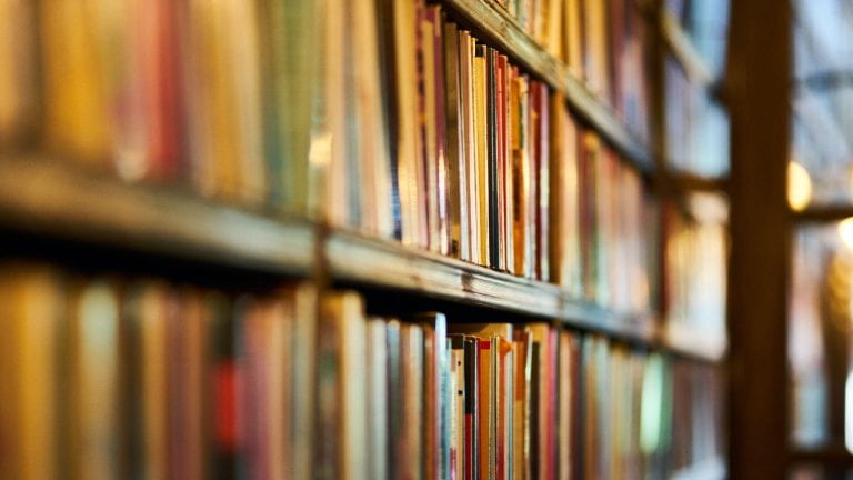 Books in a library