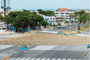 Traffic intersection in Santo Domingo