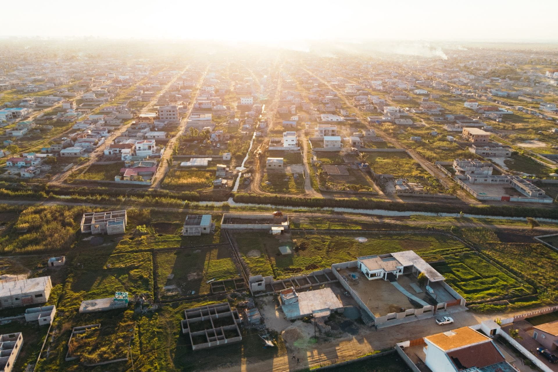 Aerial shot of Mozambique