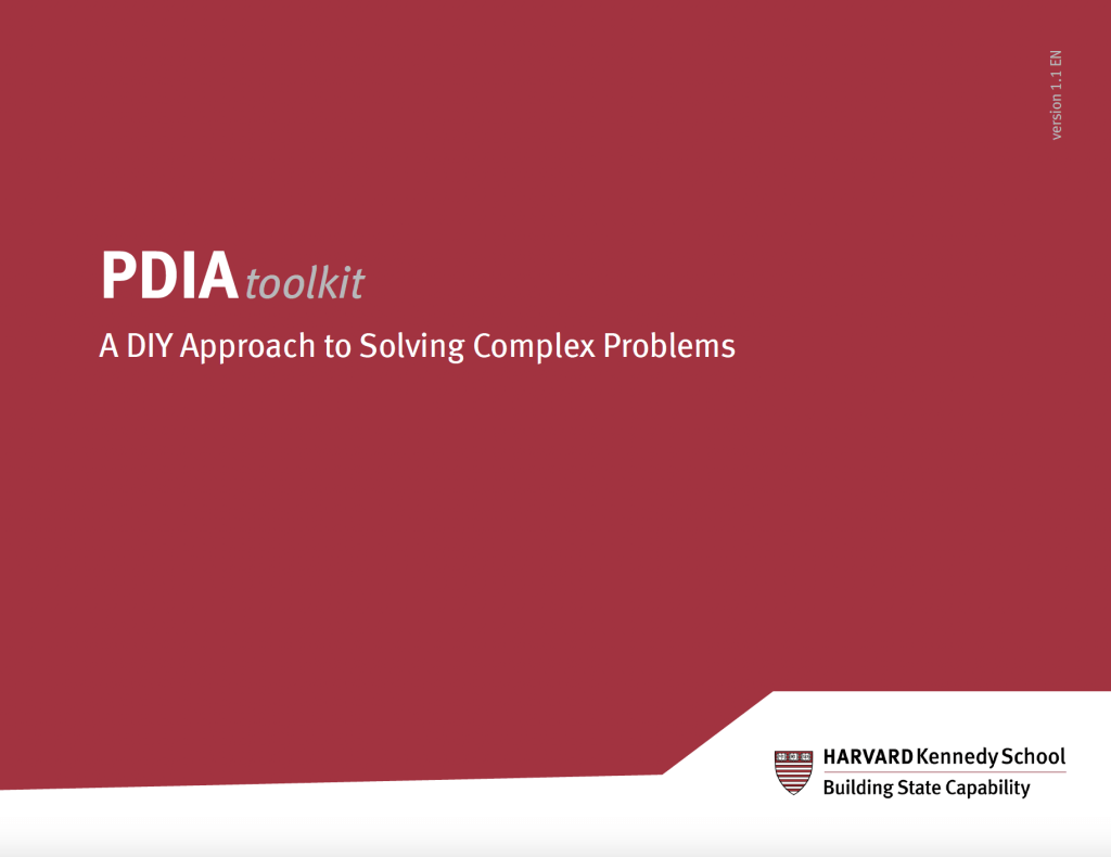 PDIA toolkit (English) cover photo