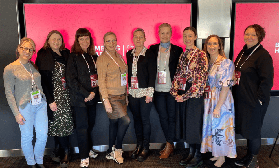 The City of Helsinki core team and Bloomberg coaches during the New York City Program week. 