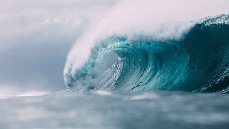 Wave crashing