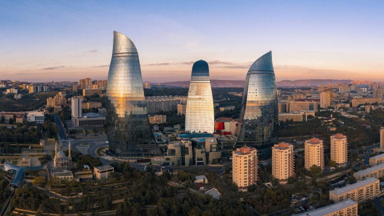 Aerial view of Baku, Azerbaijan