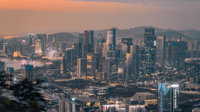 Aerial image of Shenzhen