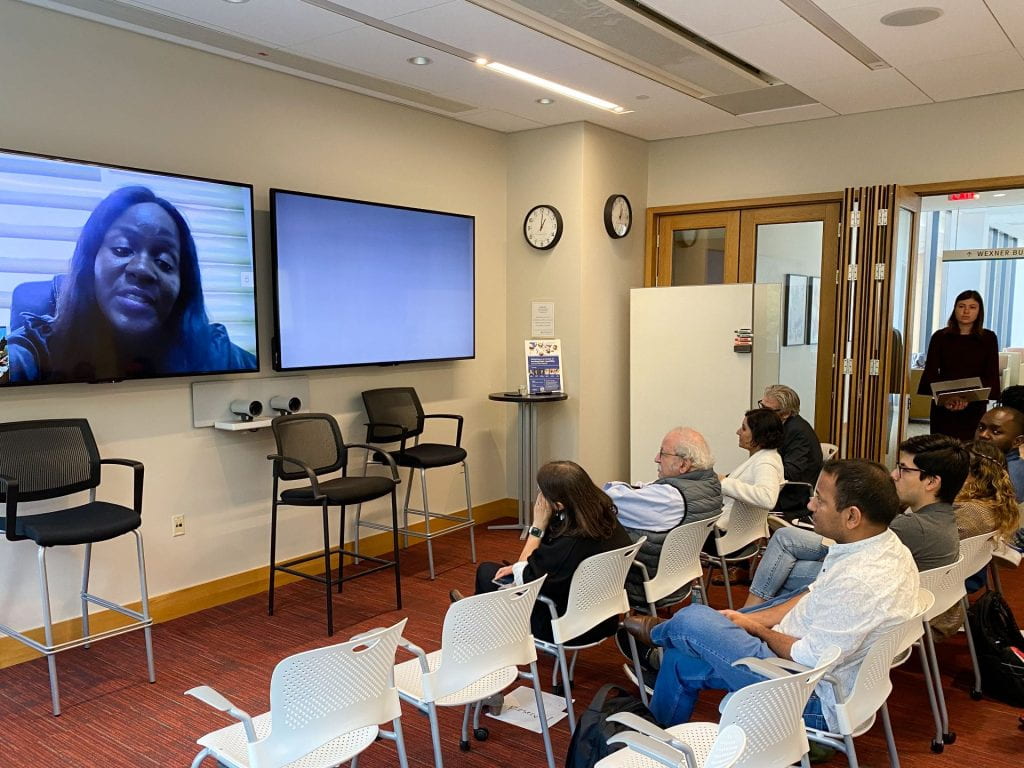 Awa Touray presenting