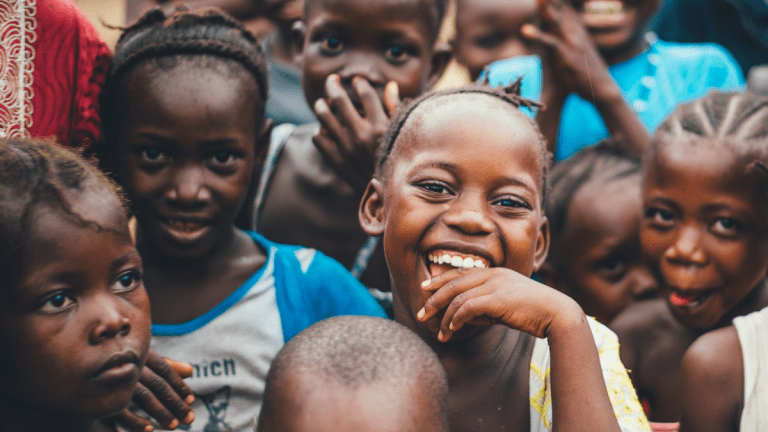Kids laughing