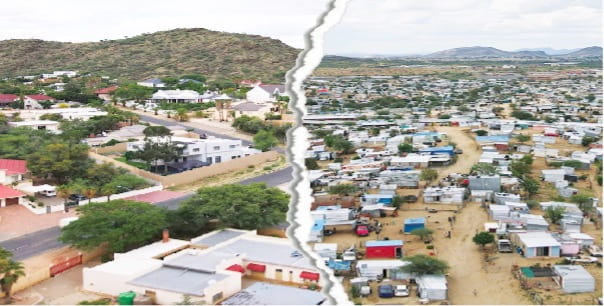 A wealthy neighborhood vs. impoverished neighborhood
