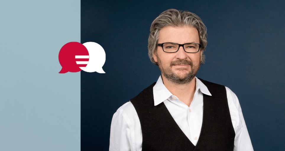 Headshot of Matt Andrews with HKS Policy Cast logo