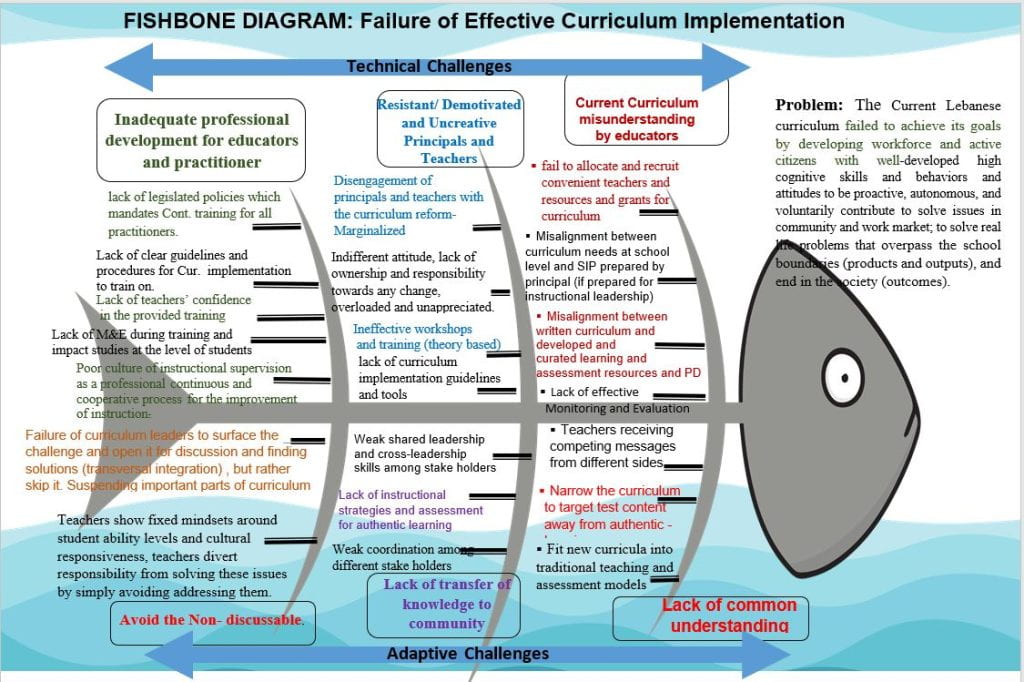 Visual representation of the Fishbone Curriculum in a diagram.