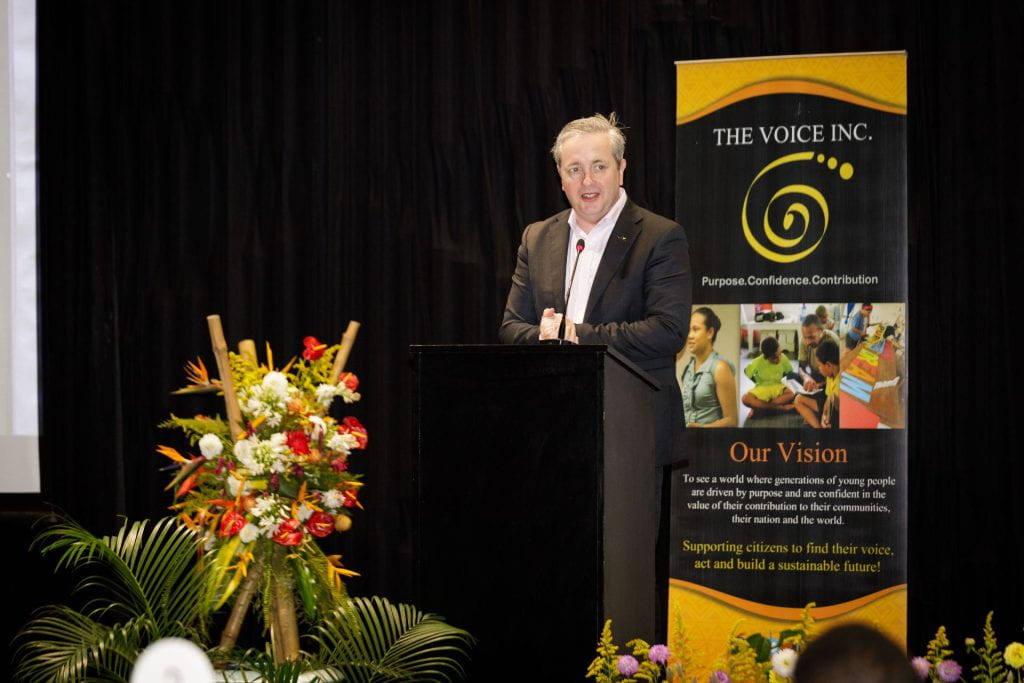 Minister Counsellor Paul Lehmann from the Australian High Commission guest speaking