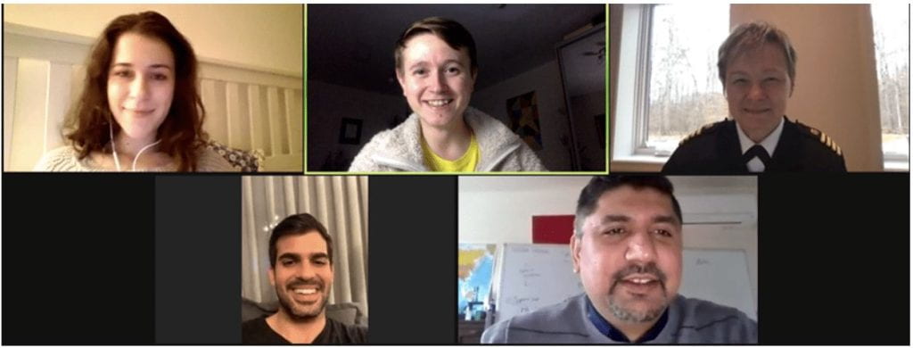 screenshot of a zoom call