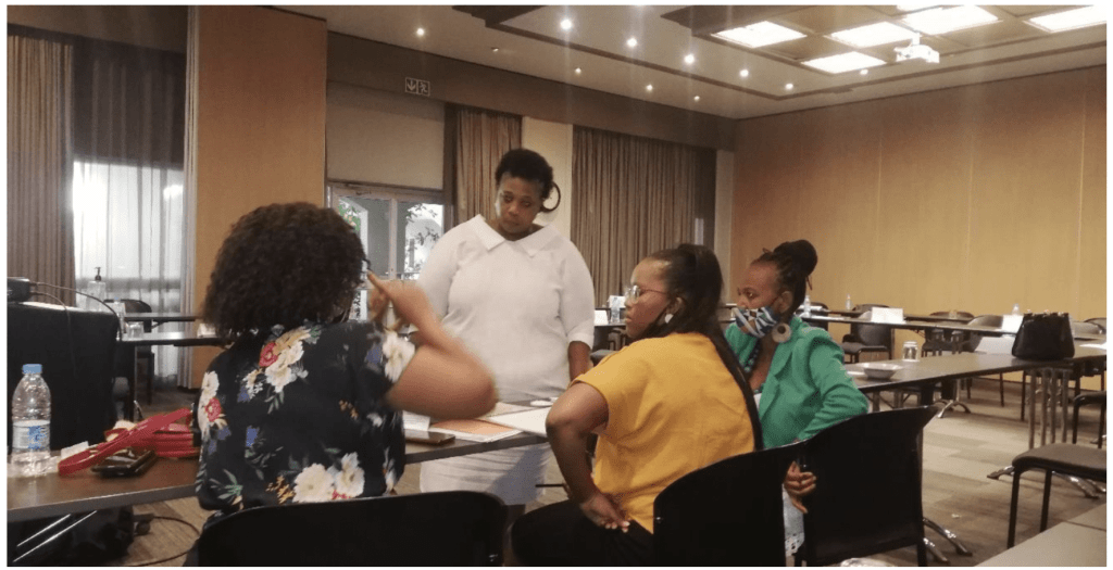 Group members working