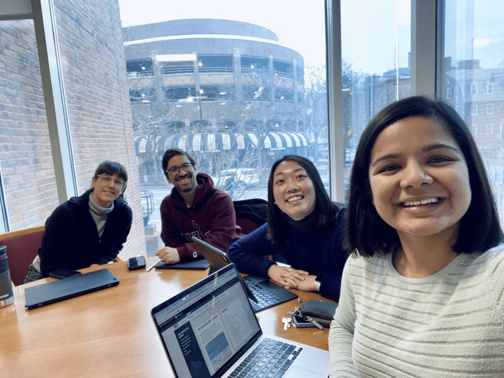 group photo in a meeting room